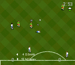 World Cup USA '94 (Japan) In game screenshot